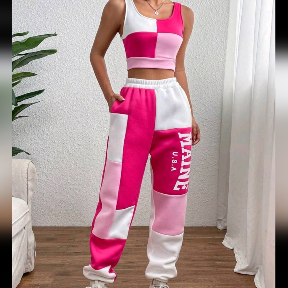 Shein muliticolor sweatsuit, size L